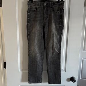 White House Black Market Charcoal Straight Leg Jeans